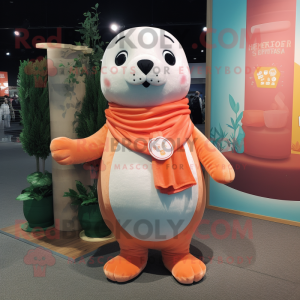 Peach Seal mascotte kostuum...