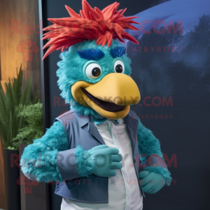 Teal Roosters mascotte...