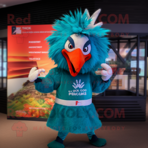 Teal Roosters Maskottchen...