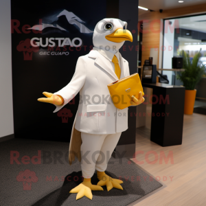 Gold Seagull maskot drakt...