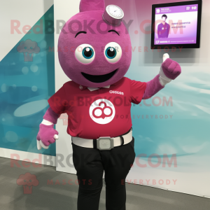Magenta Ice maskot kostume...