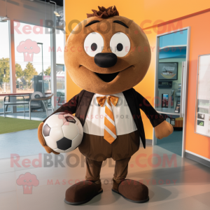 Brown Soccer Ball maskot...