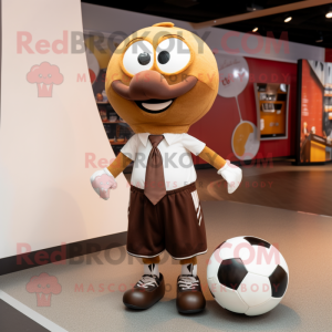 Brown Soccer Ball mascotte...