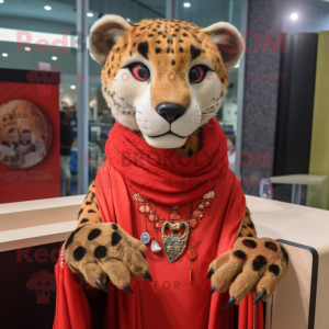 Red Cheetah mascotte...