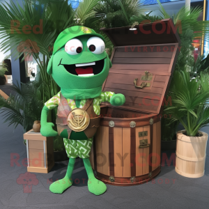 Green Treasure Chest maskot...