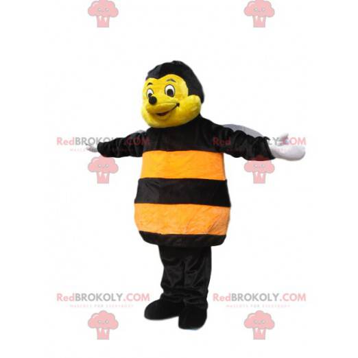 Mascote de abelha amarela e preta. Fantasia de abelha -