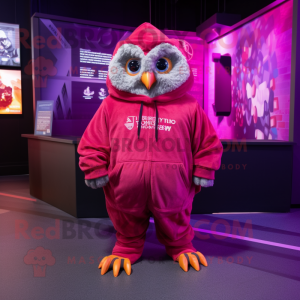 Magenta Uil mascotte...