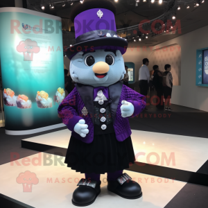 nan Pendant mascot costume character dressed with a Suit and Berets