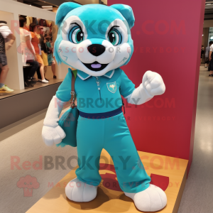 Turquoise Puma mascotte...