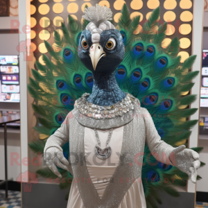 Silver Peacock maskot...