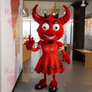 Red Devil maskot kostume...