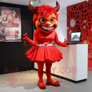 Red Devil maskot kostym...