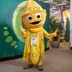 Gul Falafel maskot kostume...