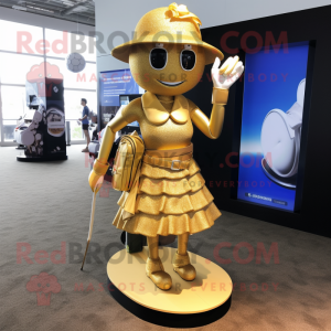 Gold Golf Bag mascotte...