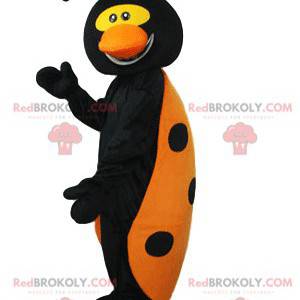 Veldig morsom svart og gul marihøne maskot - Redbrokoly.com