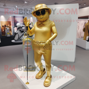 Gold Golf Bag mascotte...