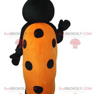 Mascotte coccinella nera e gialla molto divertente -