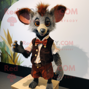 Rust Aye-Aye maskot kostume...