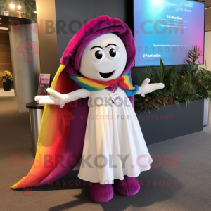 Magenta regnbåge maskot...