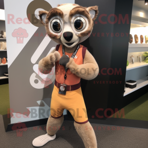 Tan Lemur mascotte kostuum...