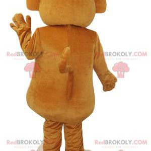 Mascot small brown and cream monkey. Monkey costume -