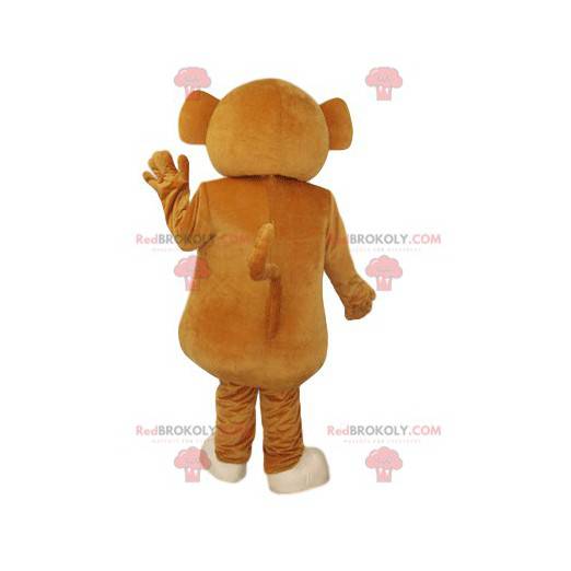 Maskot liten brun och krämapa. Monkey kostym - Redbrokoly.com