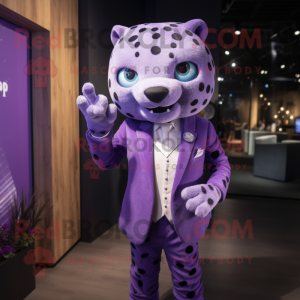 Lavendel-Jaguar Maskottchen...