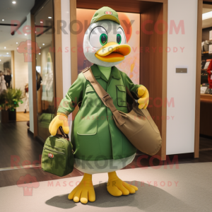 Olive Goose maskot kostume...