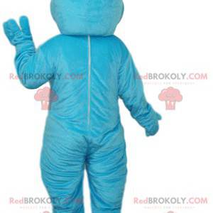 Mascote urso azul com olhos maravilhados - Redbrokoly.com