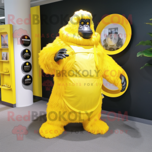 Citrongul Gorilla maskot...