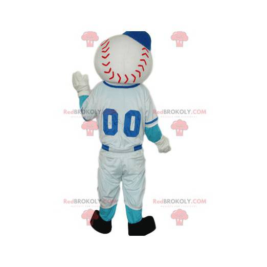 Sportcharakter-Maskottchen mit einem Baseballkopf -
