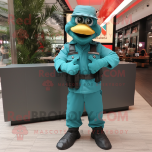 Teal Commando mascotte...