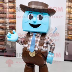 Cyan Chocolate Bars maskot...