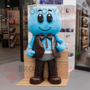 Cyan Chocolate Bars maskot...