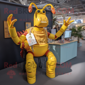 Yellow Lobster mascotte...