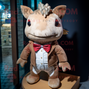 Brauner Axolotl Maskottchen...