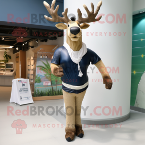 Navy Irish Elk mascot costume character dressed with a Bikini and Tie pins