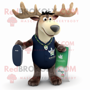 Navy Irish Elk mascot costume character dressed with a Bikini and Tie pins