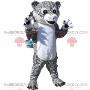 Mascot tigre blanco y negro. traje de tigre - Redbrokoly.com