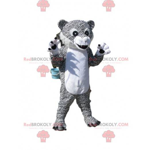 Mascotte tigre bianca e nera. Costume da tigre - Redbrokoly.com