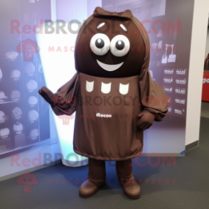 nan Chocolate Bar mascot costume character dressed with a Romper and Shoe laces