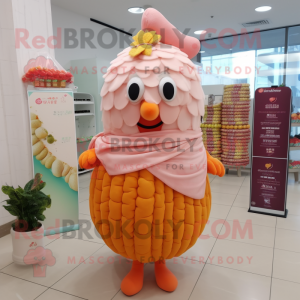 Peach Wedding Cake maskot...