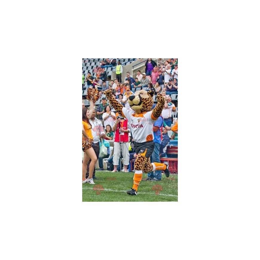 Mascota de guepardo leopardo en ropa deportiva - Redbrokoly.com Mascota de guepardo leopardo en ropa deportiva - Redbrokoly.com