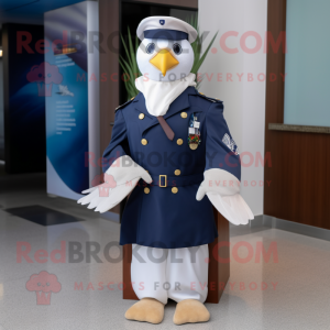 Navy Dove maskot kostume...