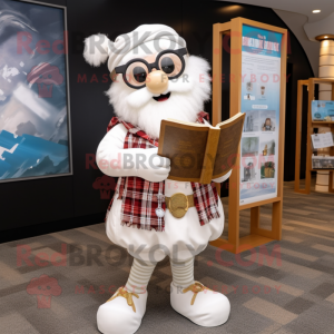 Hvid sækkepibe maskot...