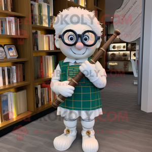 Hvid sækkepibe maskot...
