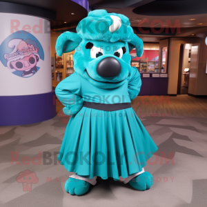 Teal Buffalo mascotte...