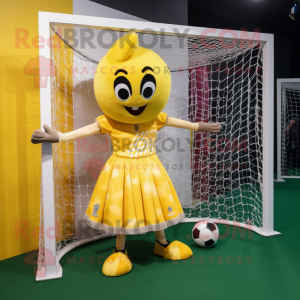 Yellow Soccer Goal maskot...