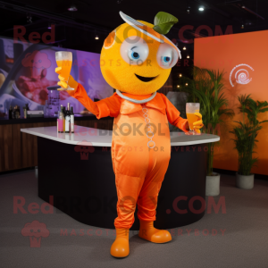 Orange Gyro maskot kostym...