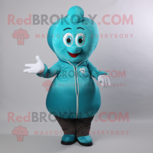 Turkis hjerte maskot...